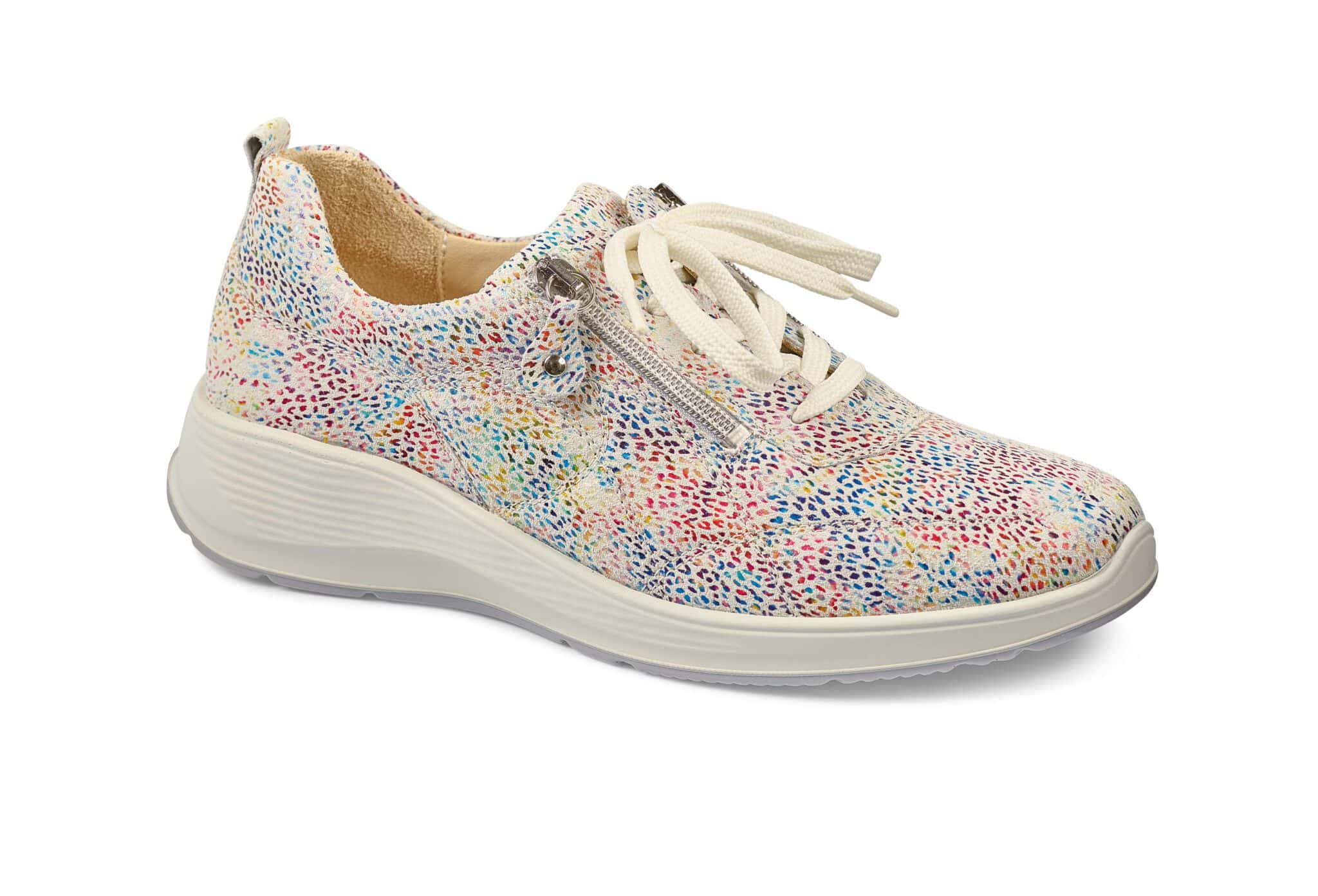 Dam sneakers med färgglad, mönstrad ovansida och bekväm sula.