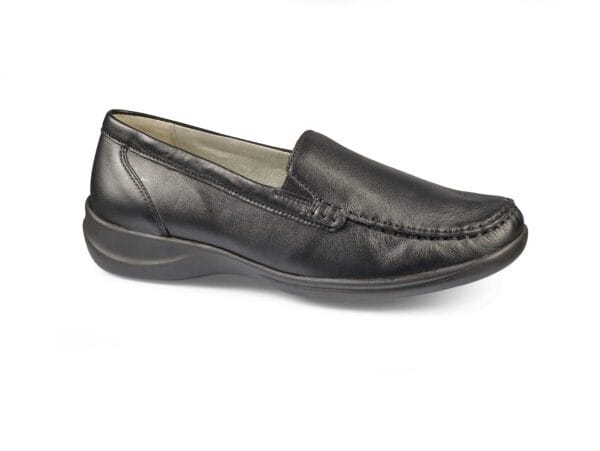 Skinnskor i svart för män, bekväma och stilrena.