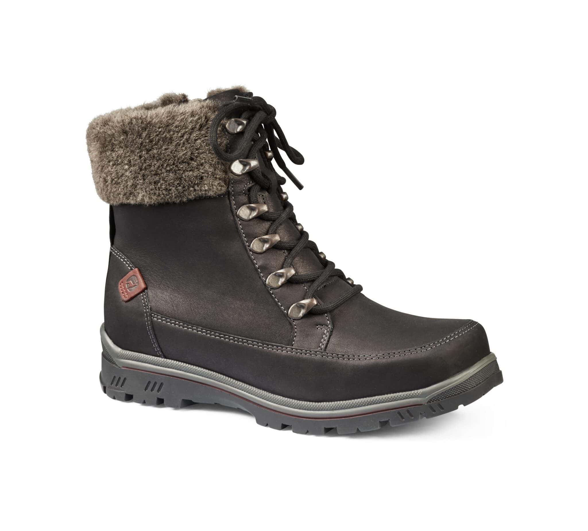 Vinterkänga med ullfoder och robust sula för kallt väder.