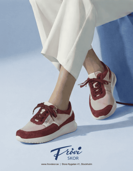 Dam sneakers i rosa och vinrött med bekväm sula.