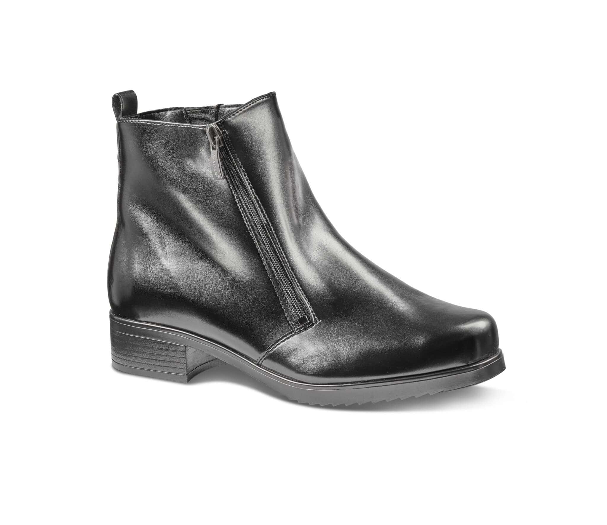 Skinnstövel för kvinnor med dragkedja, perfekt för höst och vinter. Elegant och bekväm design i svar.