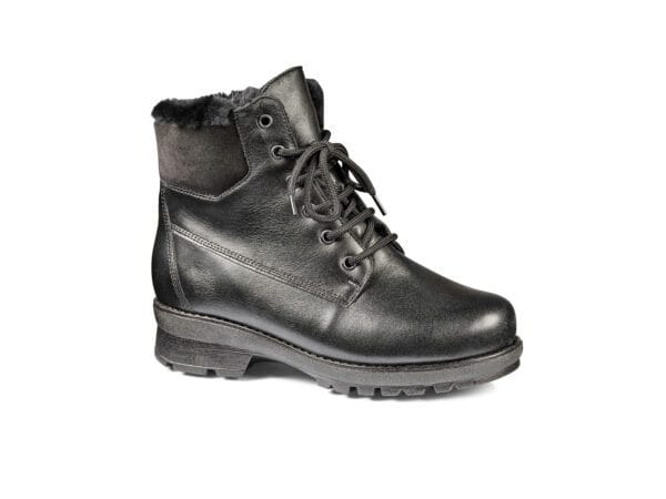 Damstövlar i skinn med varmfoder för vinterbruk.